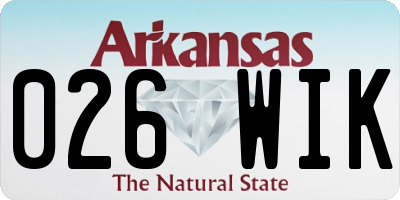 AR license plate 026WIK