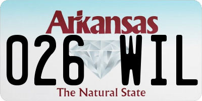 AR license plate 026WIL