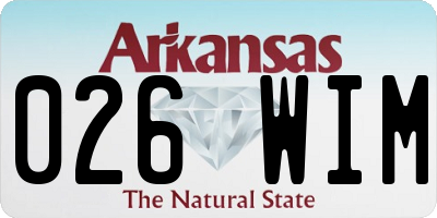 AR license plate 026WIM