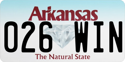 AR license plate 026WIN