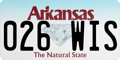 AR license plate 026WIS