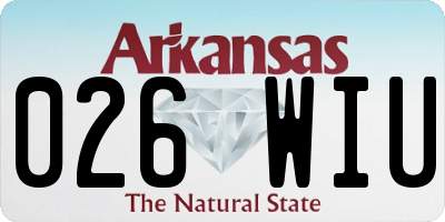 AR license plate 026WIU