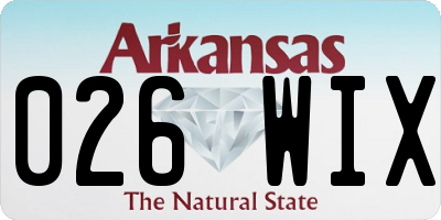 AR license plate 026WIX