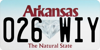 AR license plate 026WIY