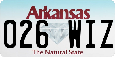 AR license plate 026WIZ