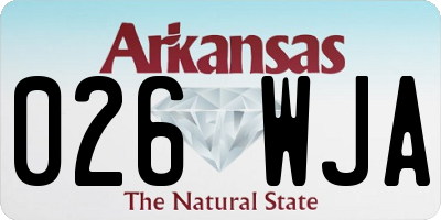 AR license plate 026WJA