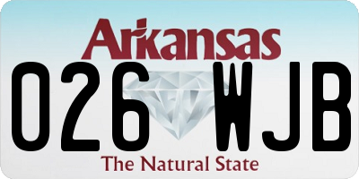 AR license plate 026WJB