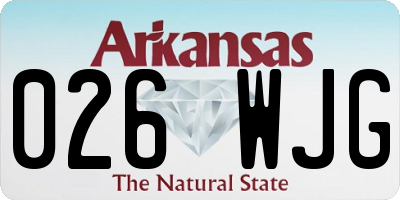 AR license plate 026WJG