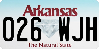 AR license plate 026WJH