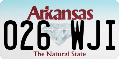 AR license plate 026WJI