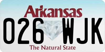 AR license plate 026WJK
