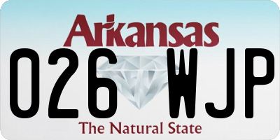 AR license plate 026WJP