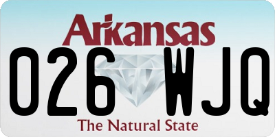 AR license plate 026WJQ