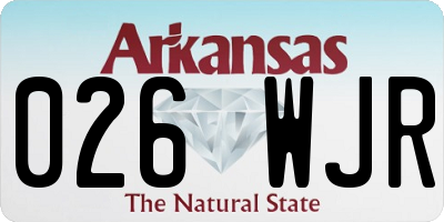 AR license plate 026WJR