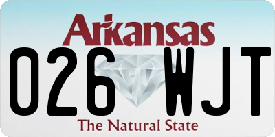 AR license plate 026WJT