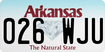 AR license plate 026WJU