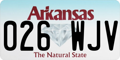 AR license plate 026WJV