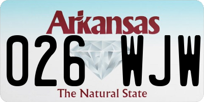 AR license plate 026WJW