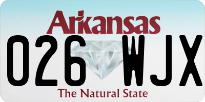 AR license plate 026WJX