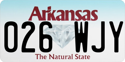 AR license plate 026WJY