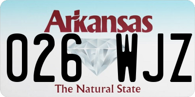 AR license plate 026WJZ