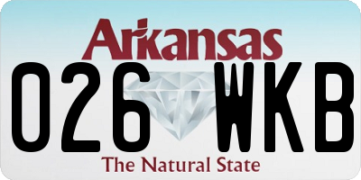 AR license plate 026WKB
