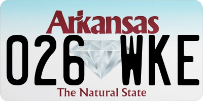 AR license plate 026WKE