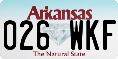 AR license plate 026WKF