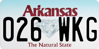 AR license plate 026WKG