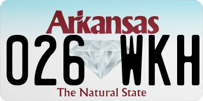 AR license plate 026WKH