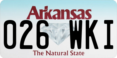 AR license plate 026WKI