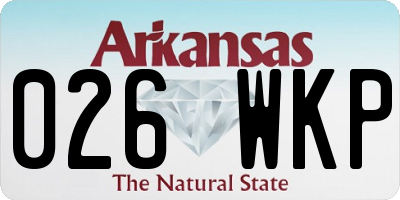 AR license plate 026WKP
