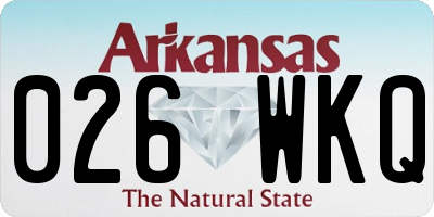 AR license plate 026WKQ