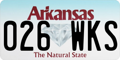 AR license plate 026WKS