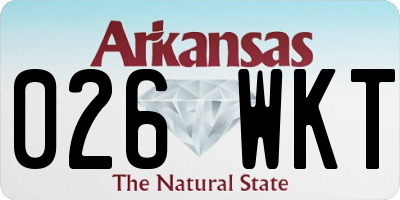 AR license plate 026WKT