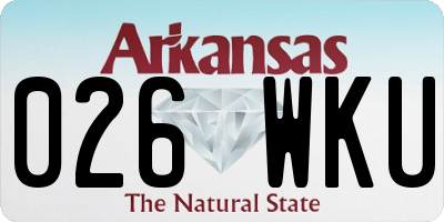 AR license plate 026WKU