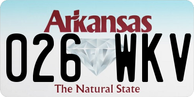 AR license plate 026WKV