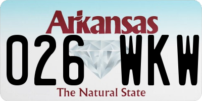 AR license plate 026WKW