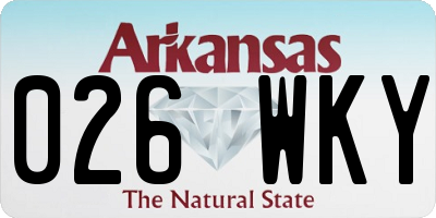 AR license plate 026WKY
