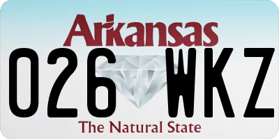 AR license plate 026WKZ