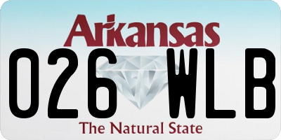 AR license plate 026WLB