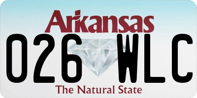 AR license plate 026WLC