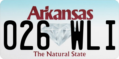 AR license plate 026WLI
