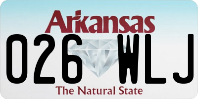 AR license plate 026WLJ