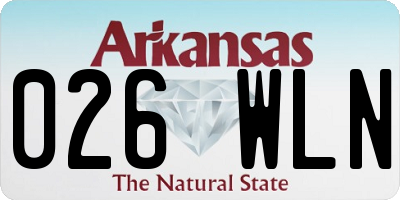 AR license plate 026WLN