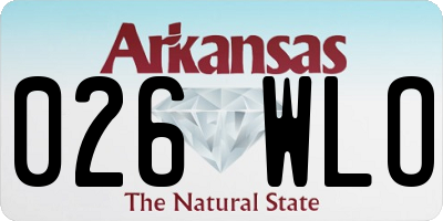 AR license plate 026WLO