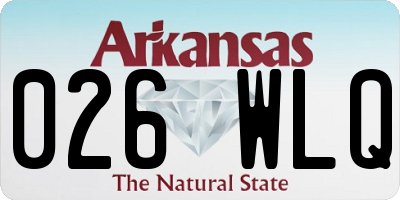 AR license plate 026WLQ