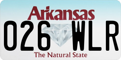 AR license plate 026WLR