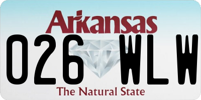 AR license plate 026WLW