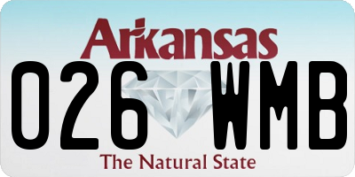 AR license plate 026WMB